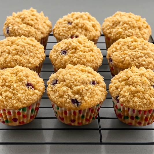 Crumble Blueberry Muffins (Gluten-Free)